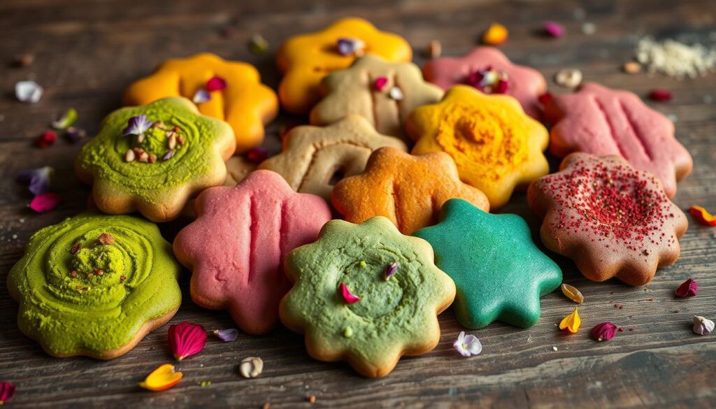 Colorful ingredients in some Cookie recipes