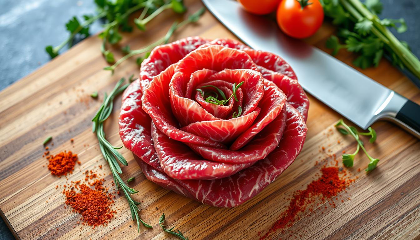 beef rose meat preparation