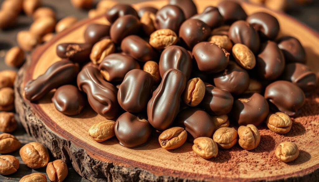 chocolate covered peanut snacks