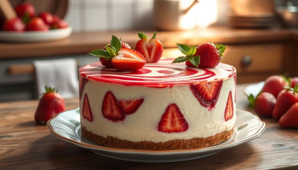 classic strawberry swirl cheesecake classic strawberry swirl cheesecake