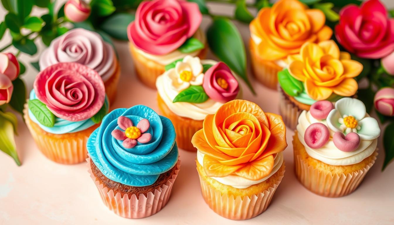 flower cupcakes