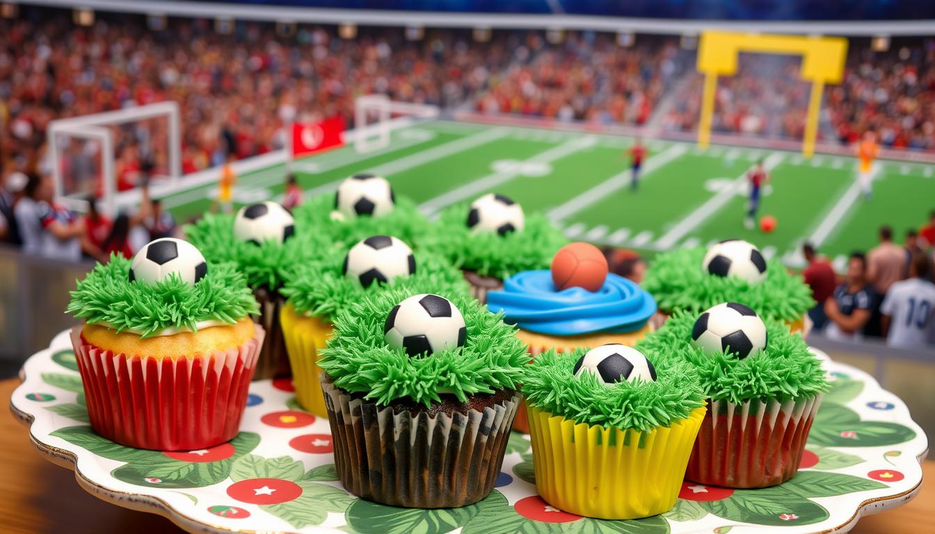 football cupcakes