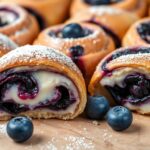 homemade blueberry cheesecake rolls