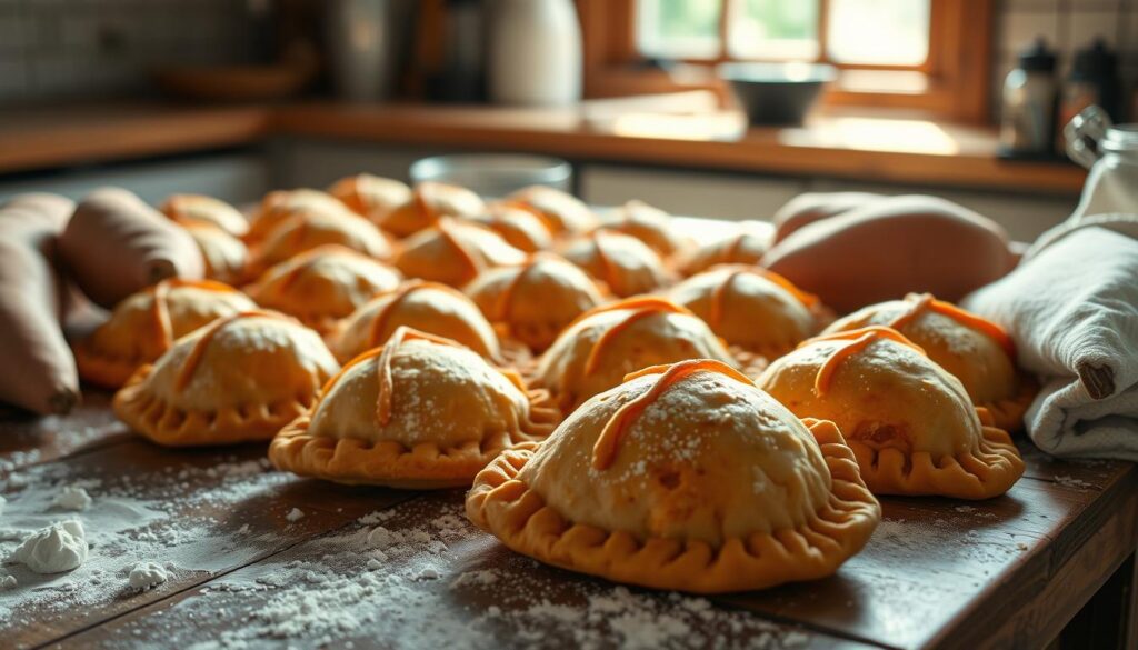 homemade sweet potato turnovers