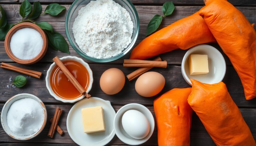 ingredients for homemade sweet potato turnovers