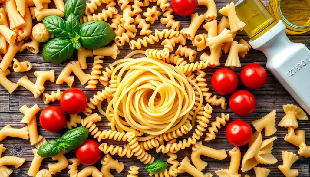 pasta shapes guide featuring trottole pasta