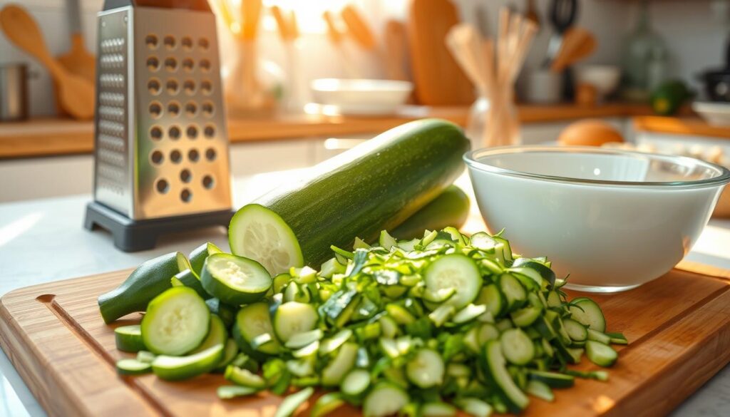 prepare zucchini for bread