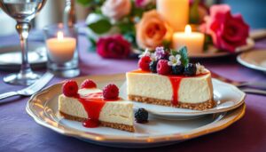 serving french cheesecake presentation ideas