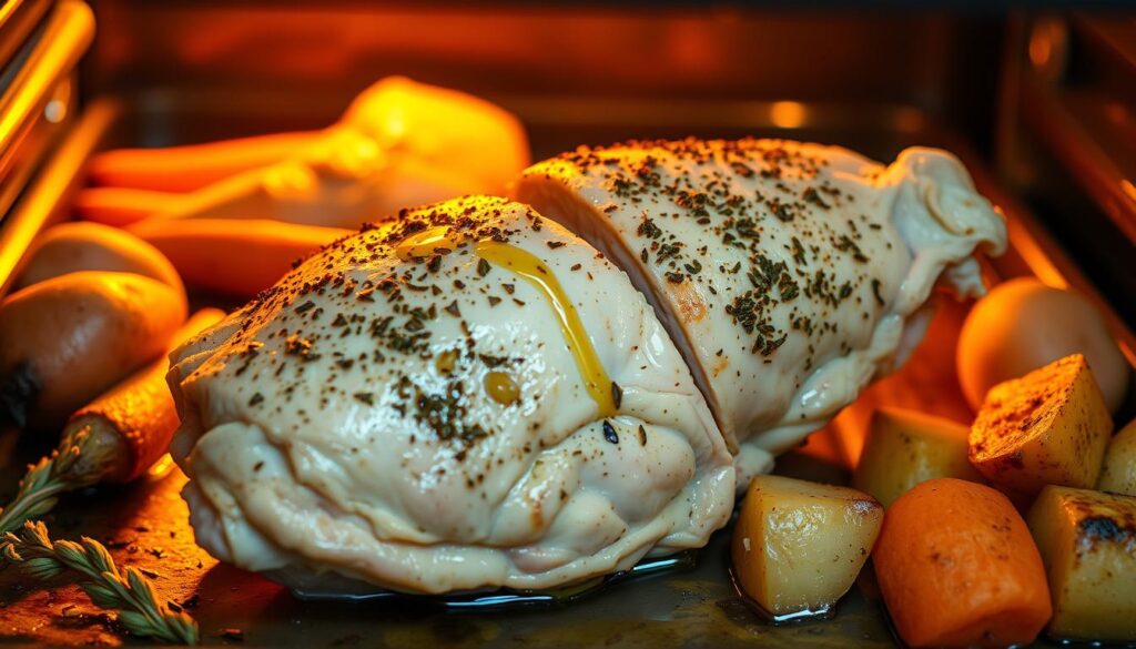 split chicken breast in oven