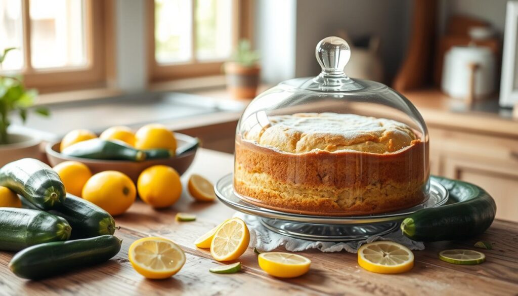 storing lemon courgette cake