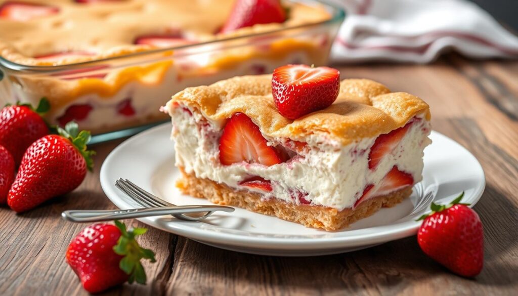 strawberry cheesecake dump cake