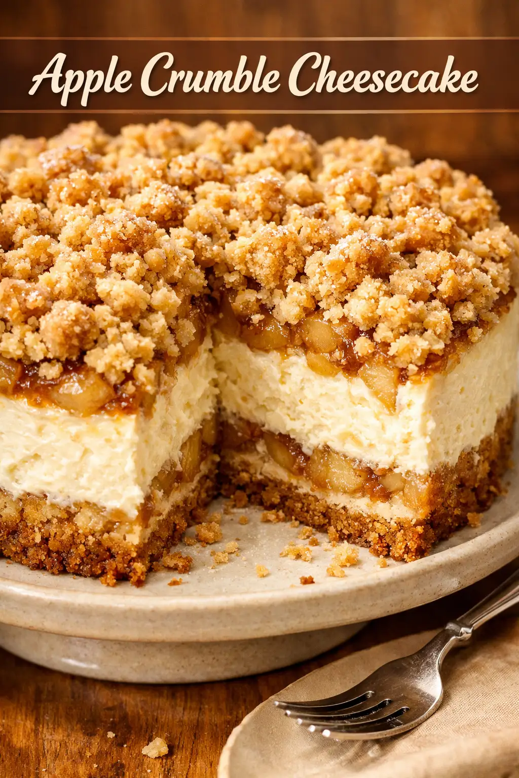 Apple Crumble Cheesecake
