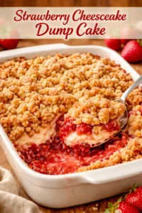 Strawberry Cheesecake Dump Cake