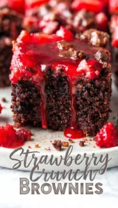 Strawberry Crunch Brownies