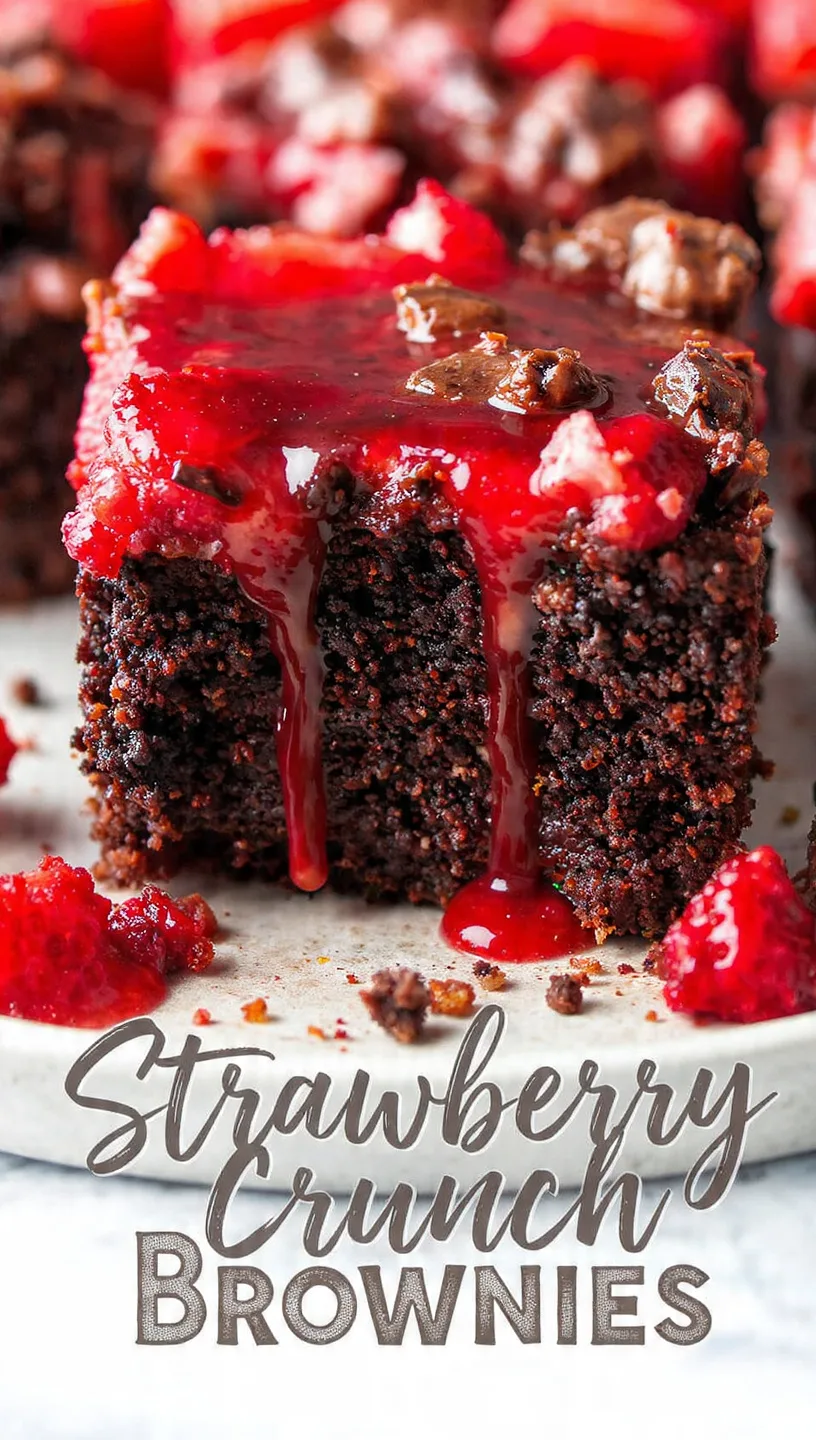 Strawberry Crunch Brownies