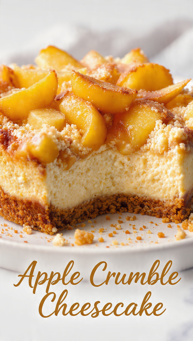 Apple Crumble Cheesecake Recipe | Easy Steps