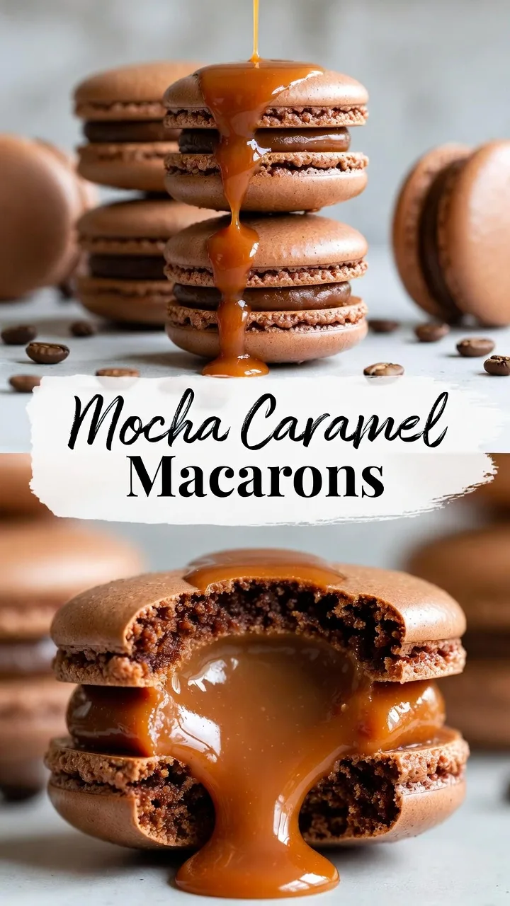 Mocha Caramel Macarons