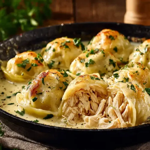 Final cooked Blanket Dumplings recipe ready to serve