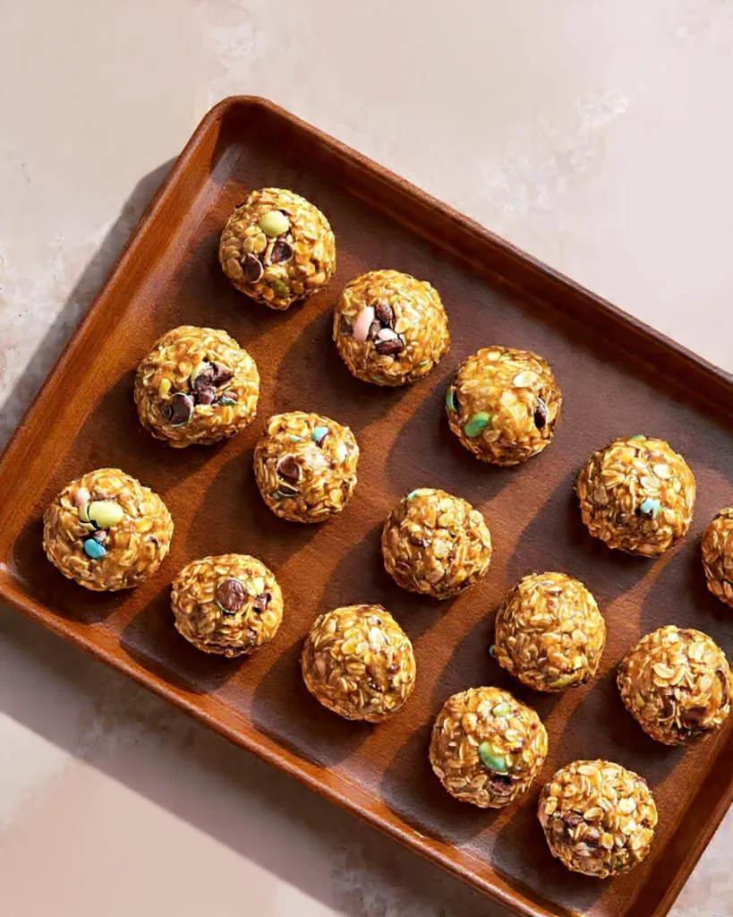Rolling Cadbury Egg protein balls