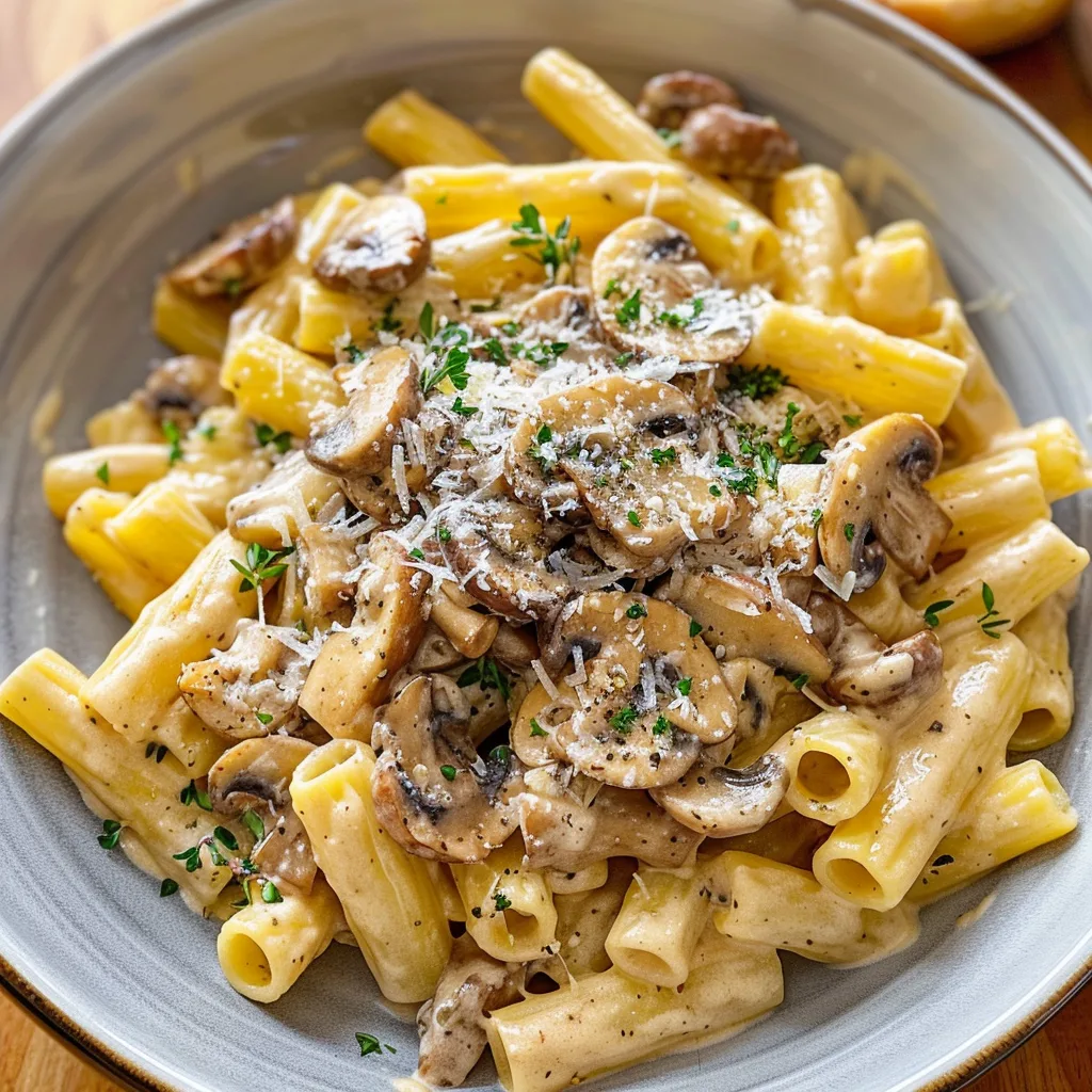 Creamy Mushroom Pasta Delight: A Hearty Vegetarian Feast