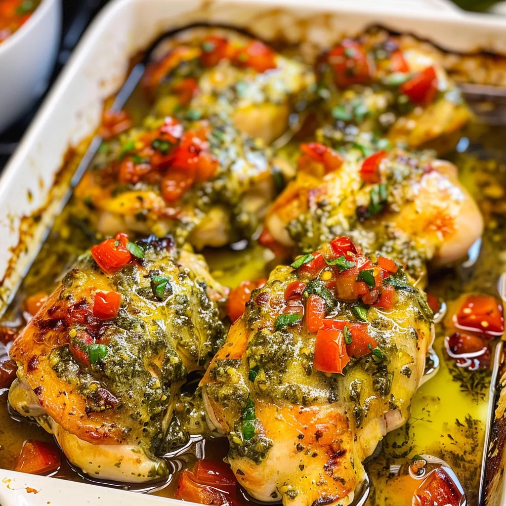 Pesto Baked Chicken Power: Cheesy Mediterranean Delight