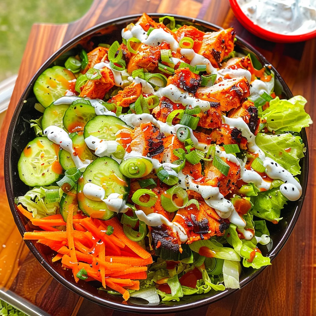 Hot Honey Buffalo Chicken Salad