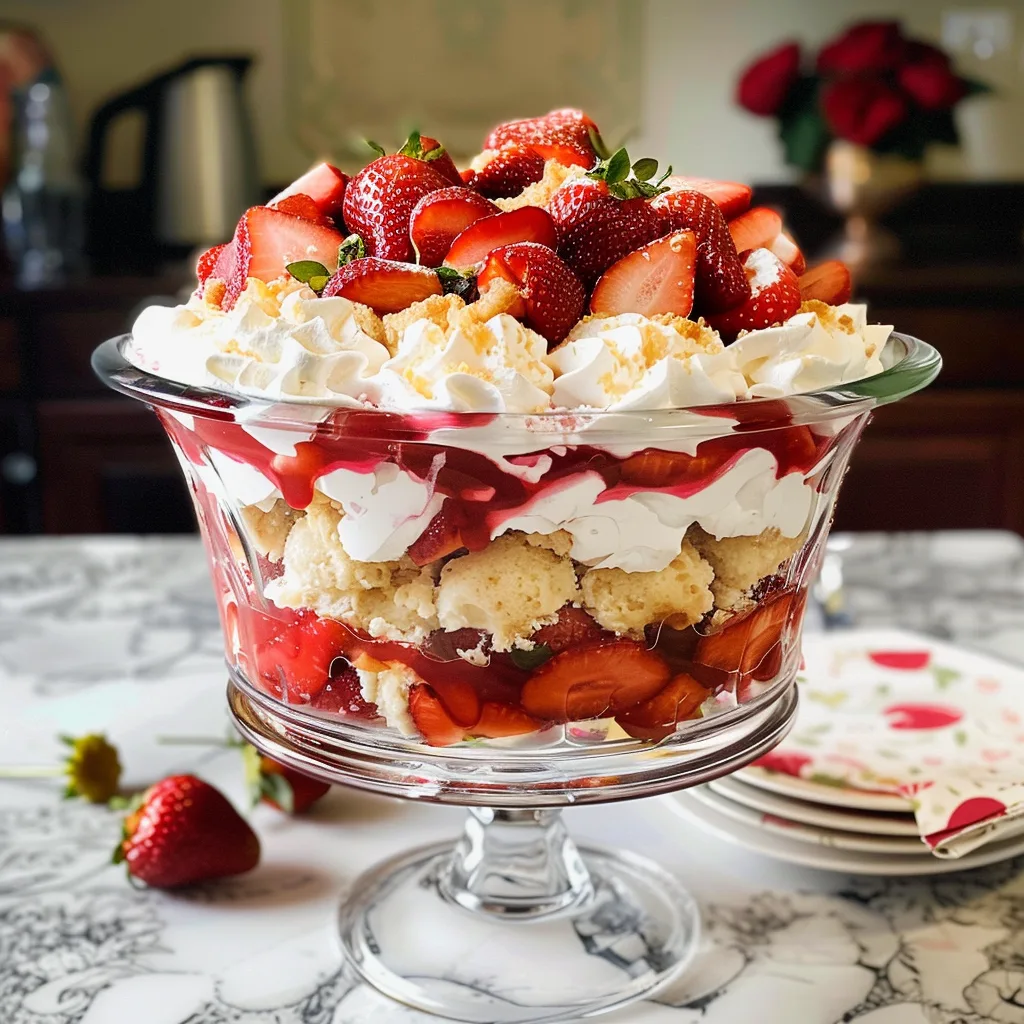 Strawberry Shortcake Trifle Delight