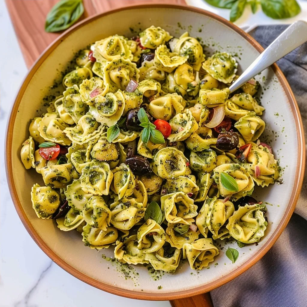 Pesto Tortellini Pasta Salad