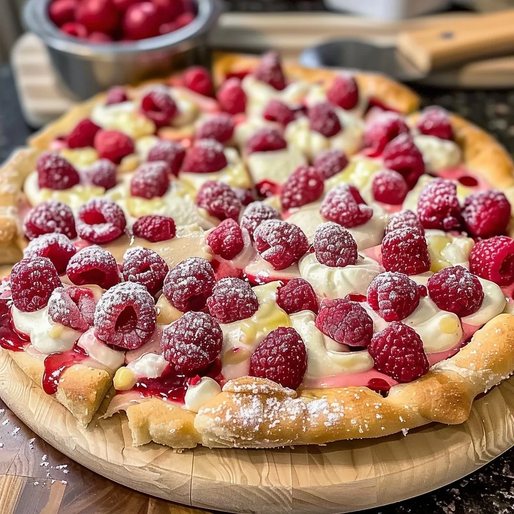Raspberry Cheesecake Dessert Pizza: Sweet Surprise Bite