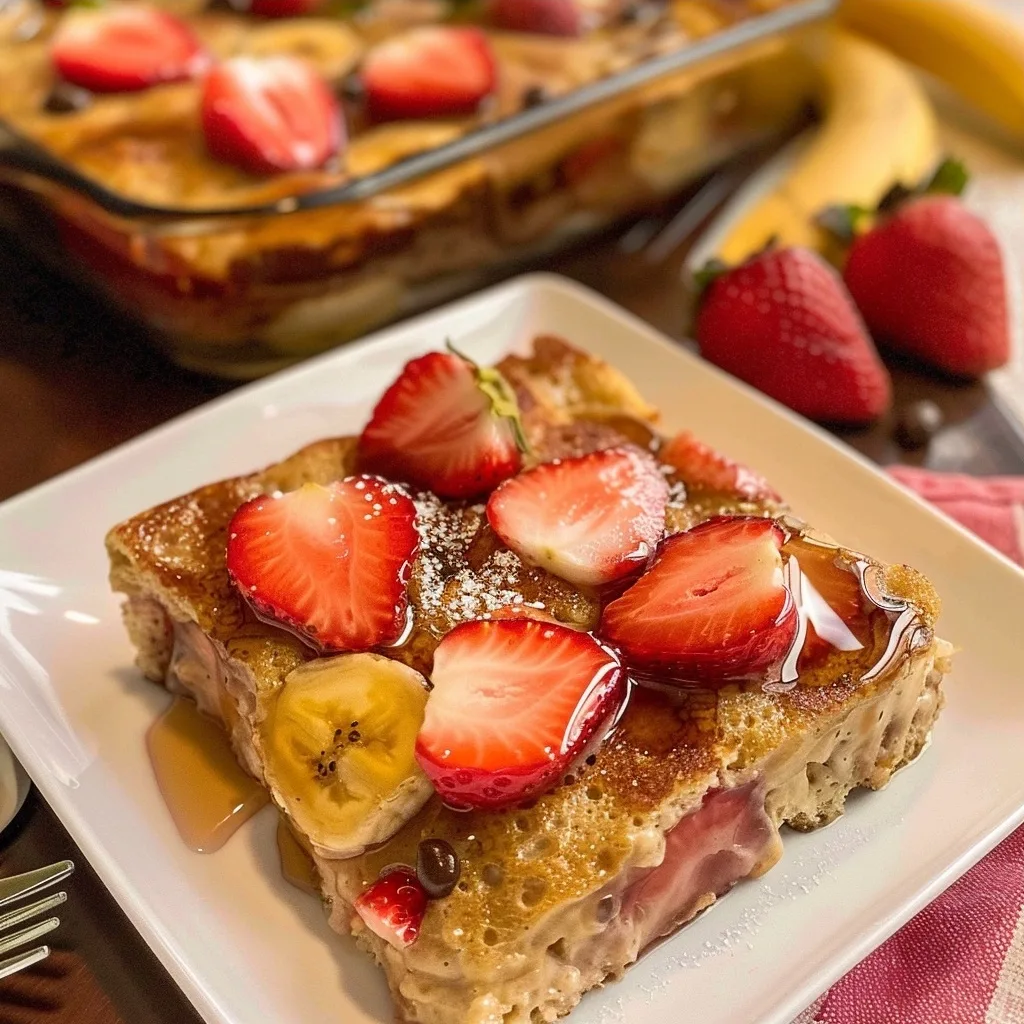 Strawberry Banana Pancake Casserole: Sweet Breakfast Bliss