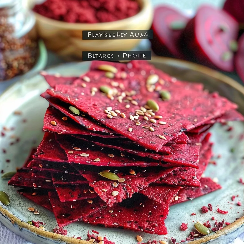 Beet Crackers With Flax Seeds (Vegan Gluten Free Recipe)