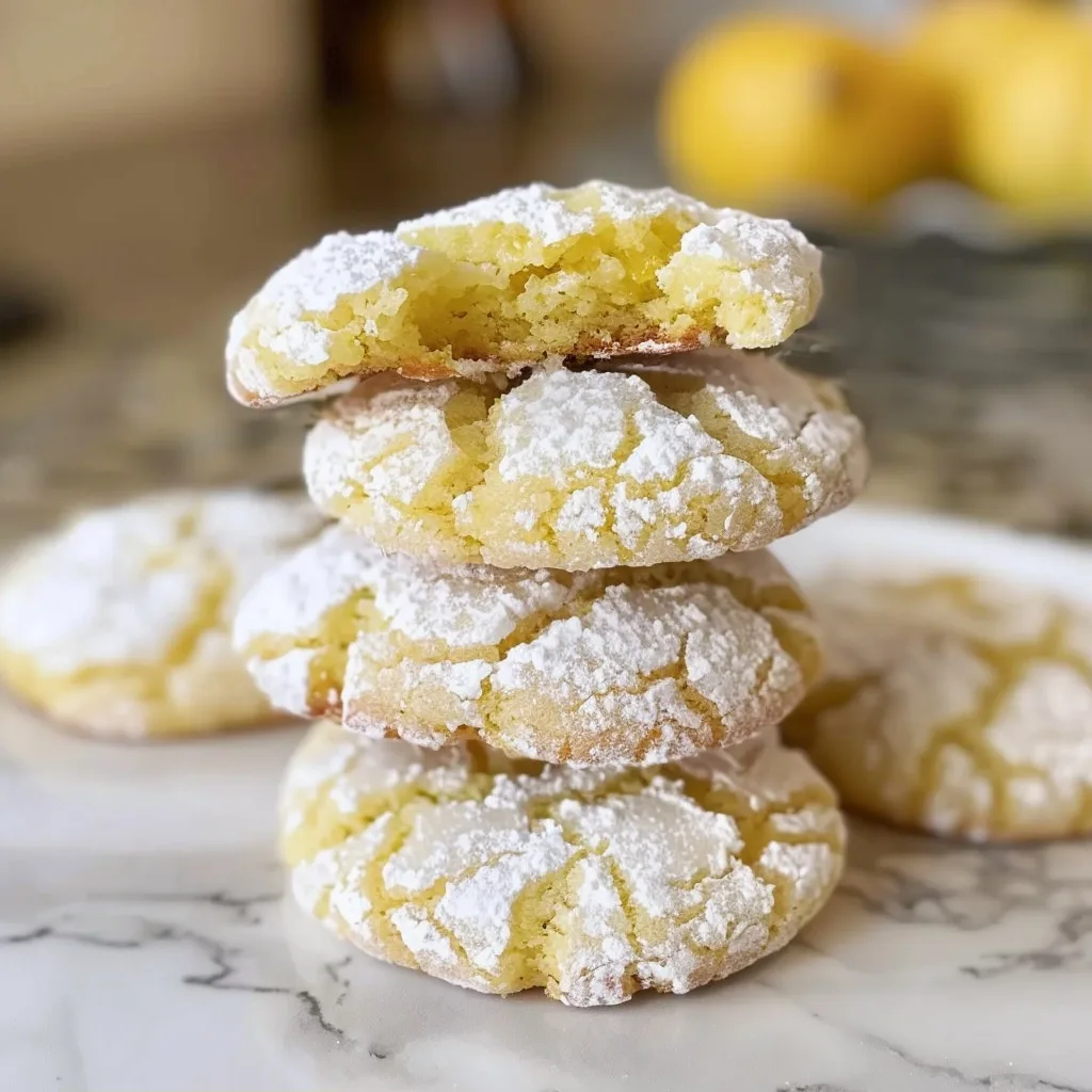Lemon Crinkle Cookies: Zesty, Crispy Thick Crinkles