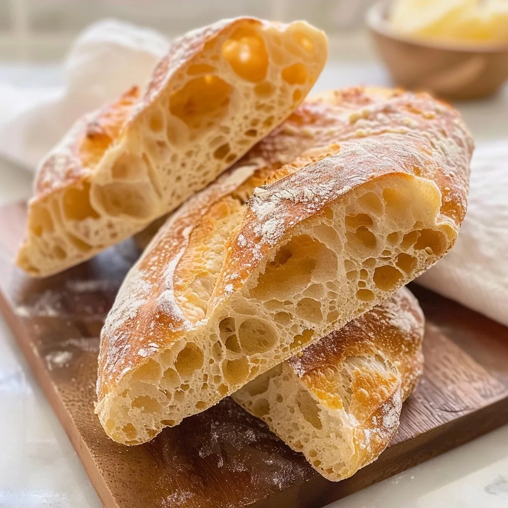 Bakery-Style No-Knead Ciabatta Bread