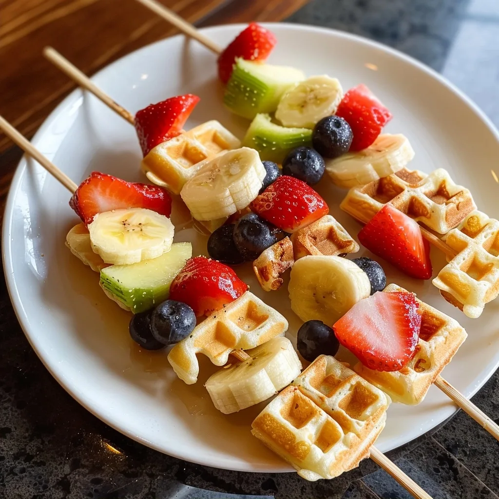 Waffle Fruit Kabobs: Delicious Breakfast on a Stick