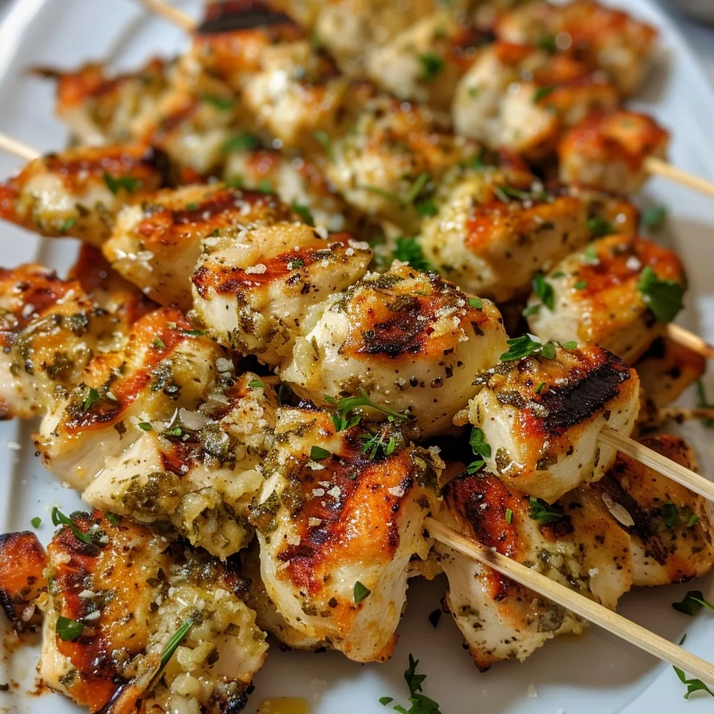 Garlic Parm Chicken Skewers: Juicy, Flavor-Packed Skewers