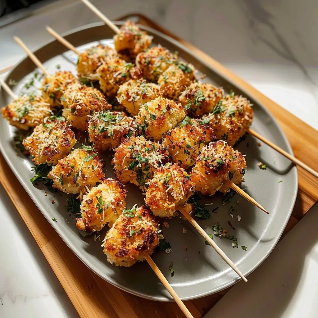 Garlic Parm Skewer Appetizers: Quick & Flavorful Delicious