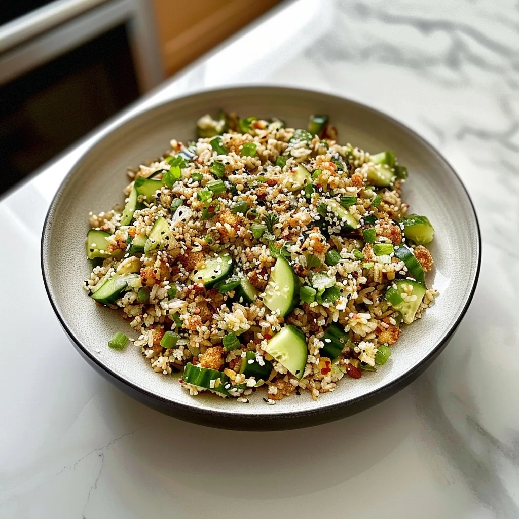 Everything Bagel Crispy Rice Salad: Crunchy & Delicious