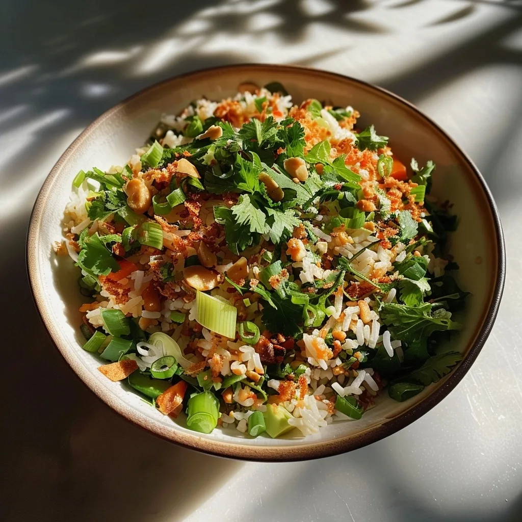 Air Fryer Crispy Rice Salad