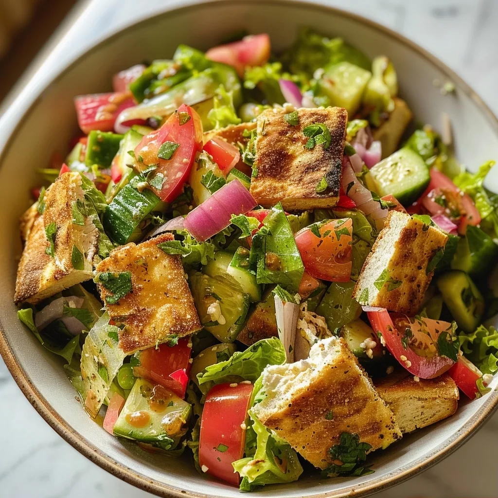 Fattoush Salad with Crispy Pita
