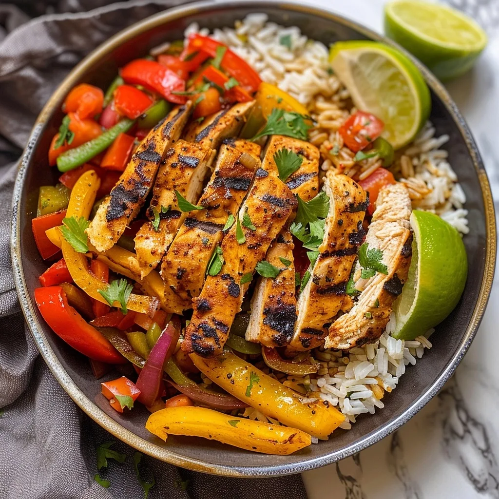 Fajita Chicken & Rice Flavorful and Quick with Zesty Lime