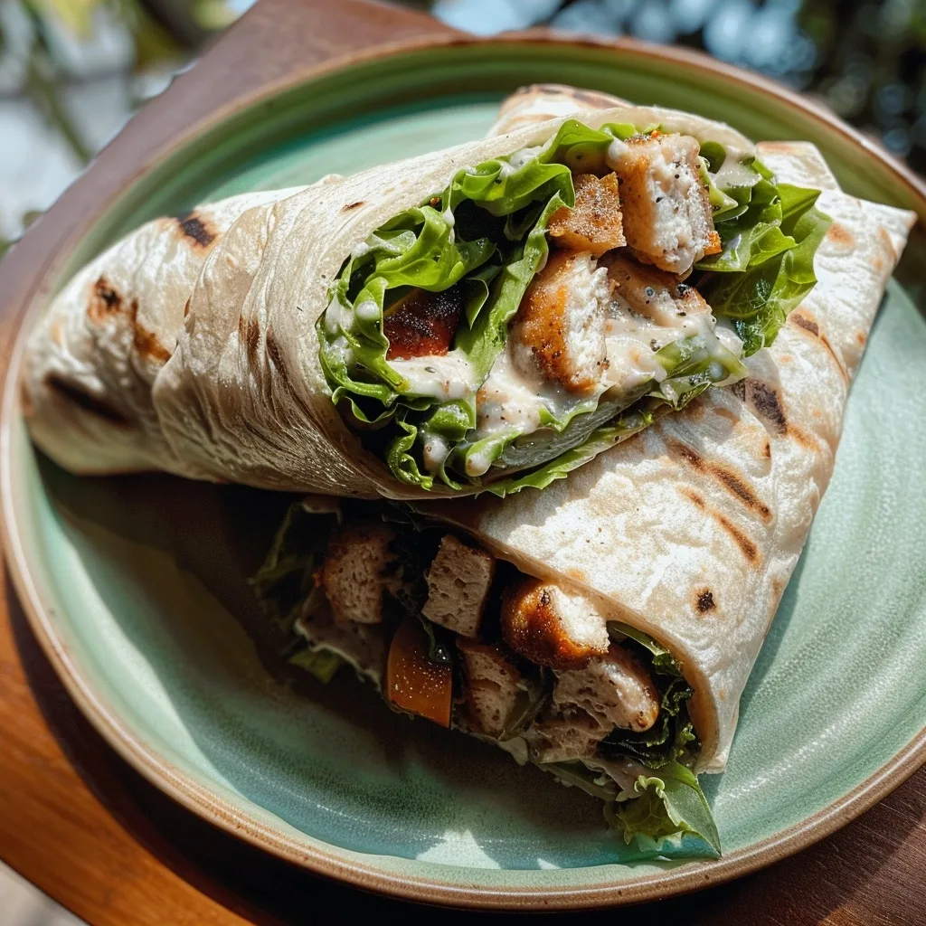 Caesar Salad Wrap Fresh & Crispy: Quick Healthy Lunch Option