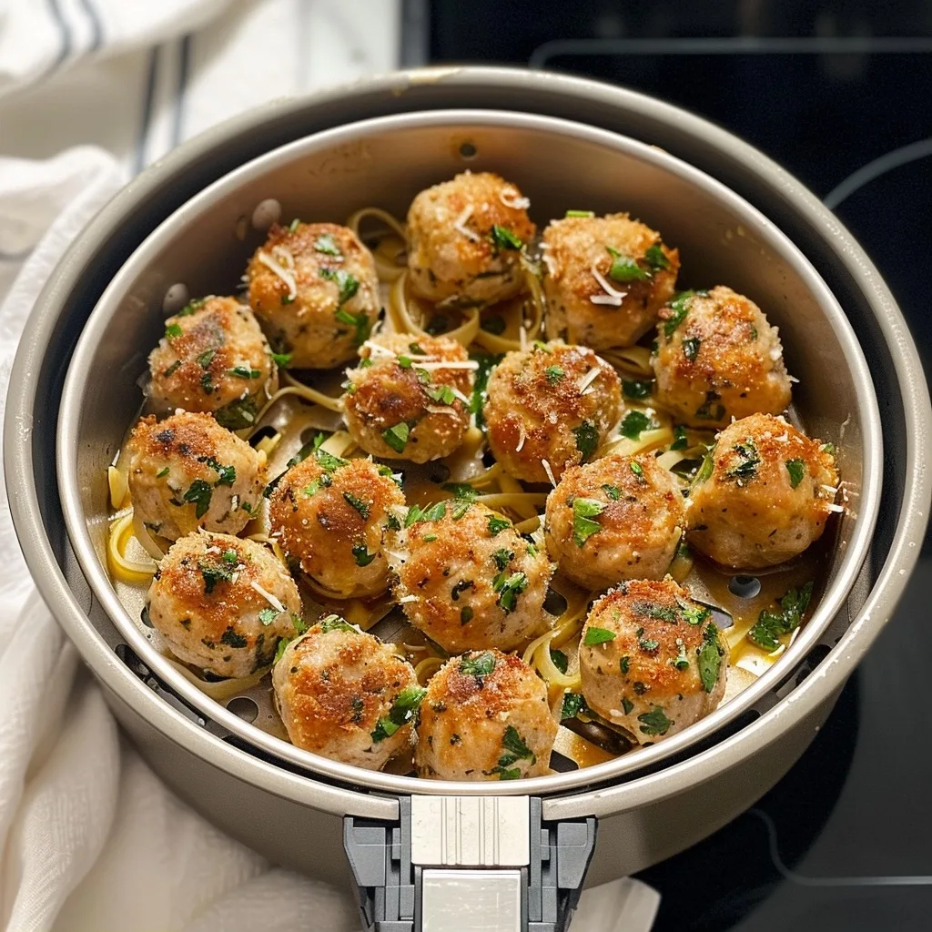 Air Fryer Piccata Meatballs