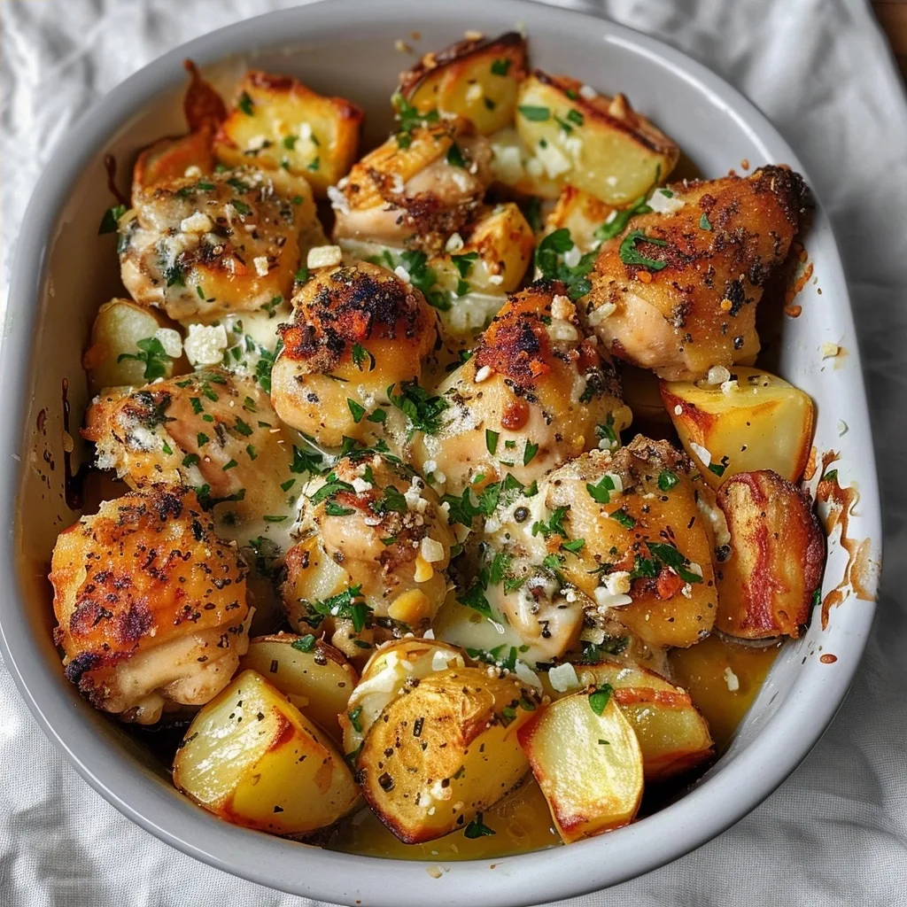 Garlic Parm Chicken & Potatoes