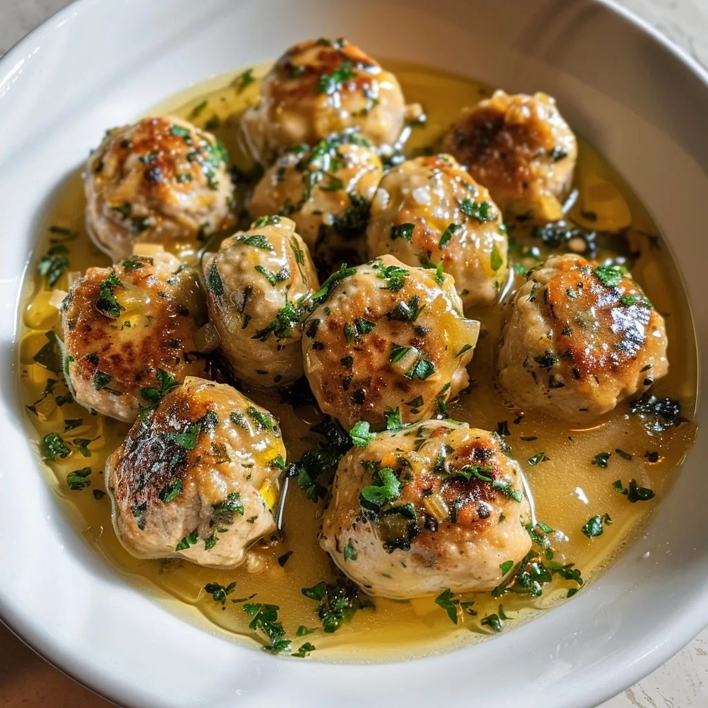 Chicken Piccata Meatballs: A Savory Twist, Lemon & Herbs