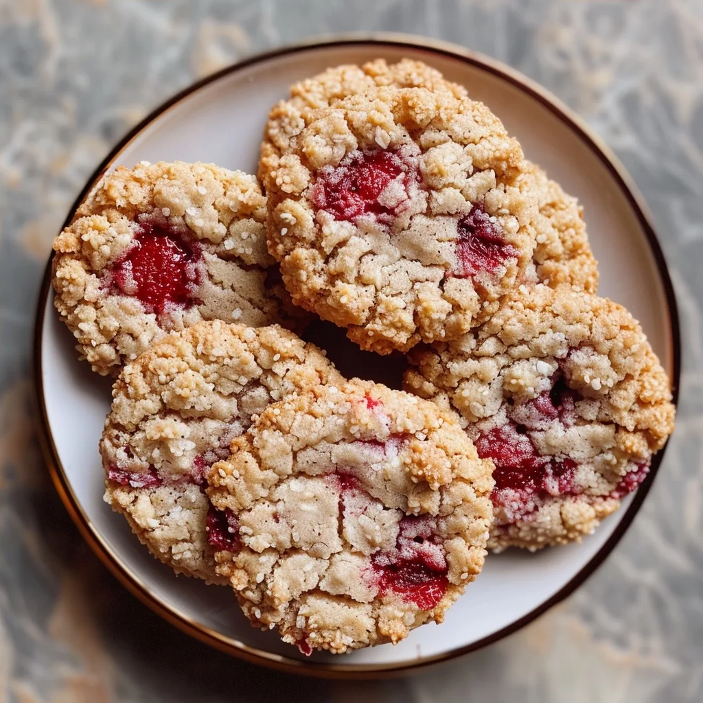 Raspberry Crumble Cookies: Sweet, Tart & Crispy Delight