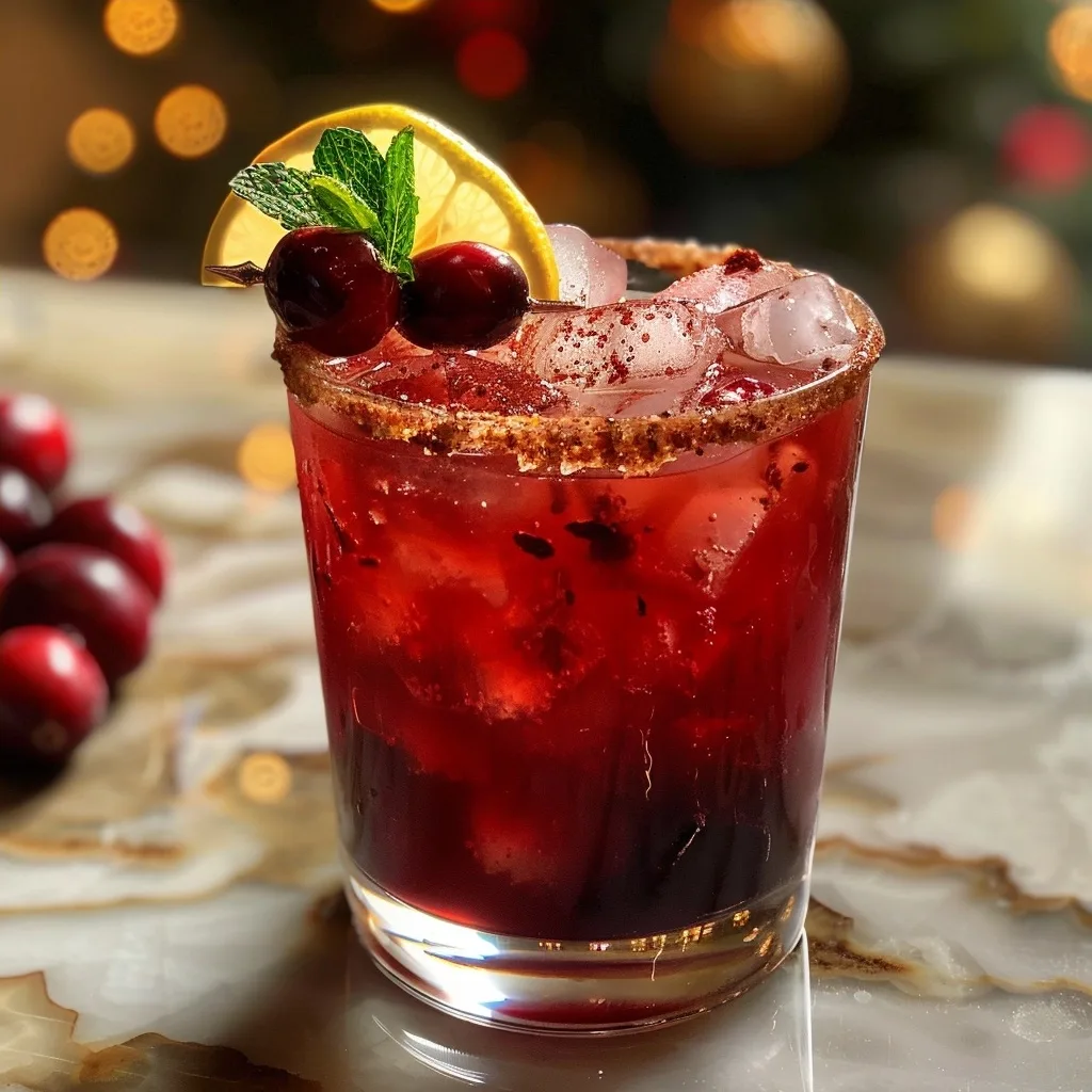 Cranberry Espresso Mocktail Delight for Winter Nights