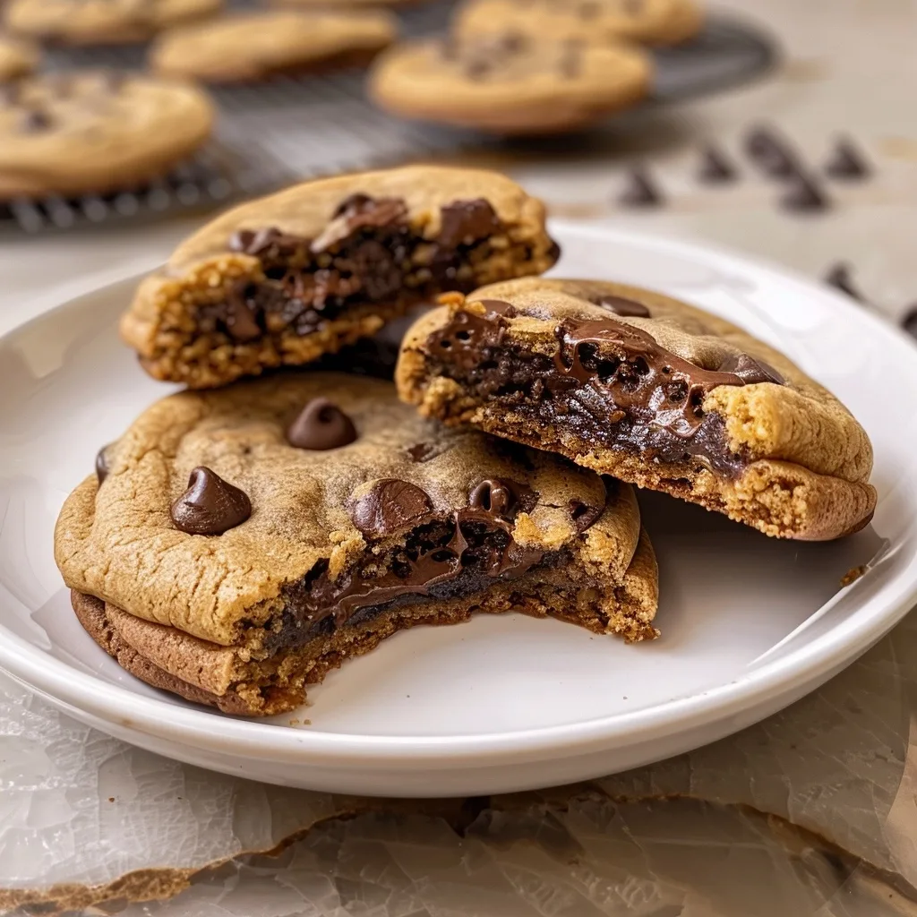 Brownie-Stuffed Chocolate Chip Cookies