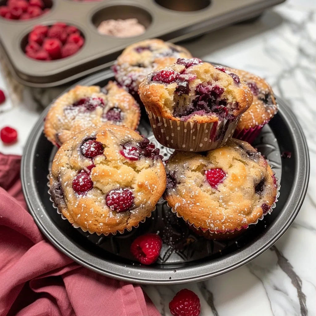 Bakery-Style Raspberry Chocolate Chip Muffins
