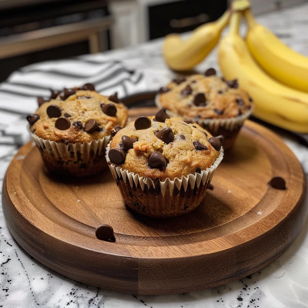 Chocolate Chip Banana Muffins