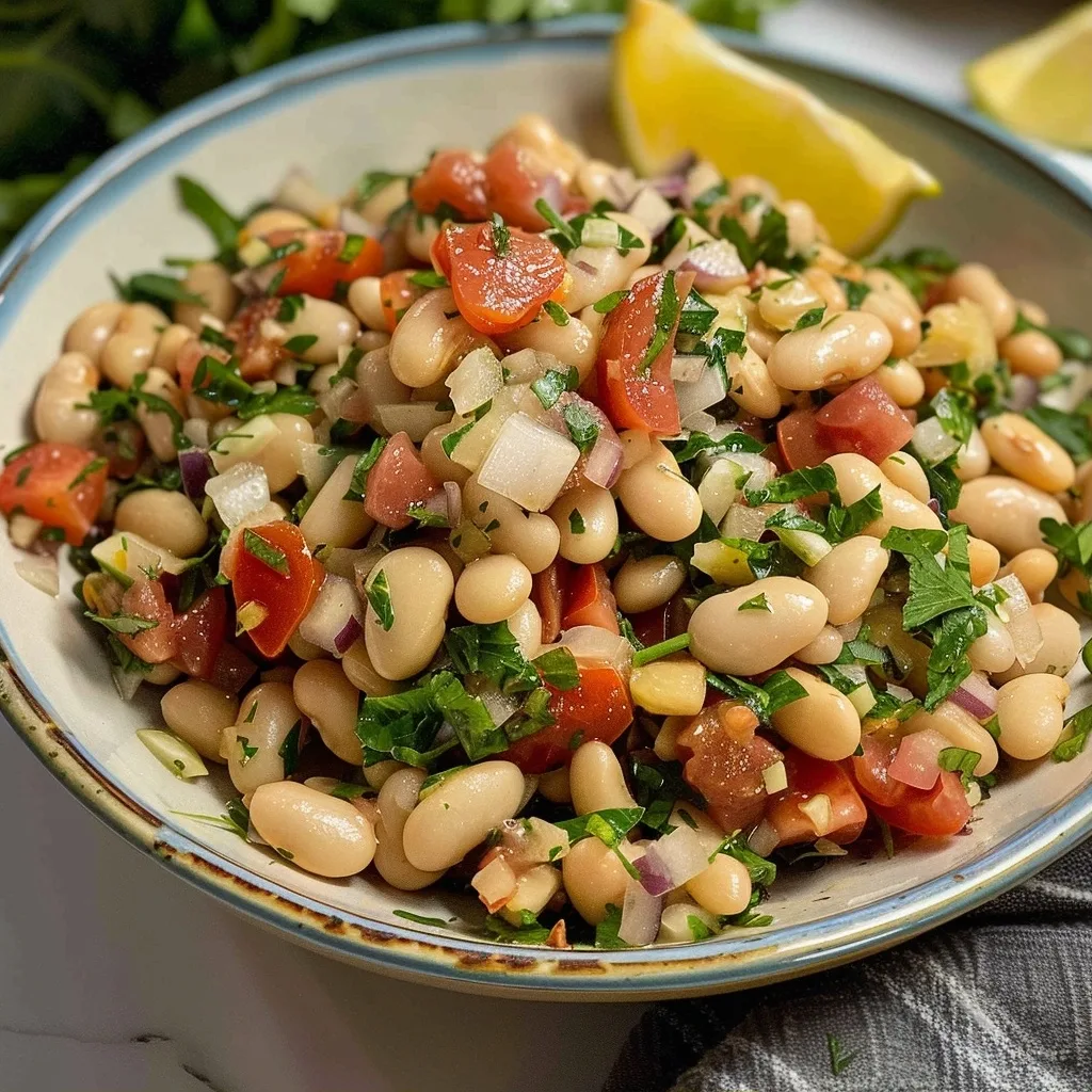Mediterranean White Bean Salad - Fresh & Nutritious
